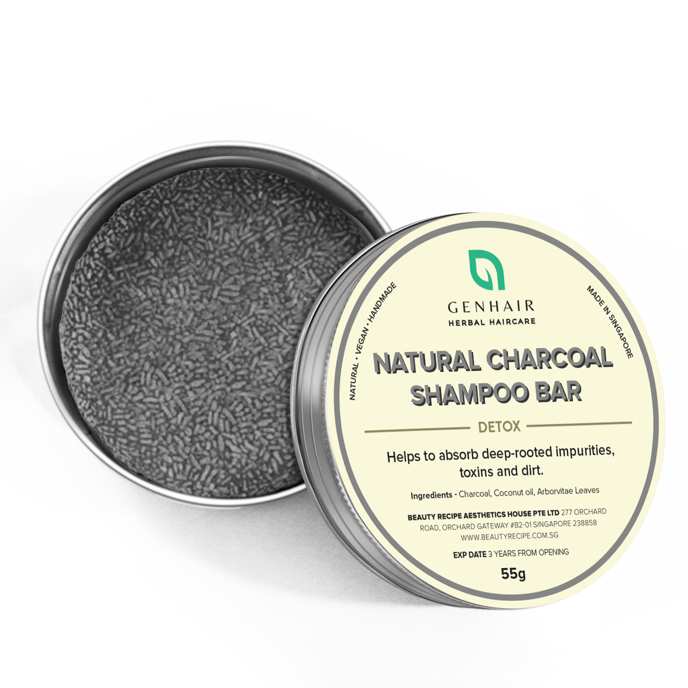 Natural Charcoal Shampoo Bar - Detox Clogged Pores