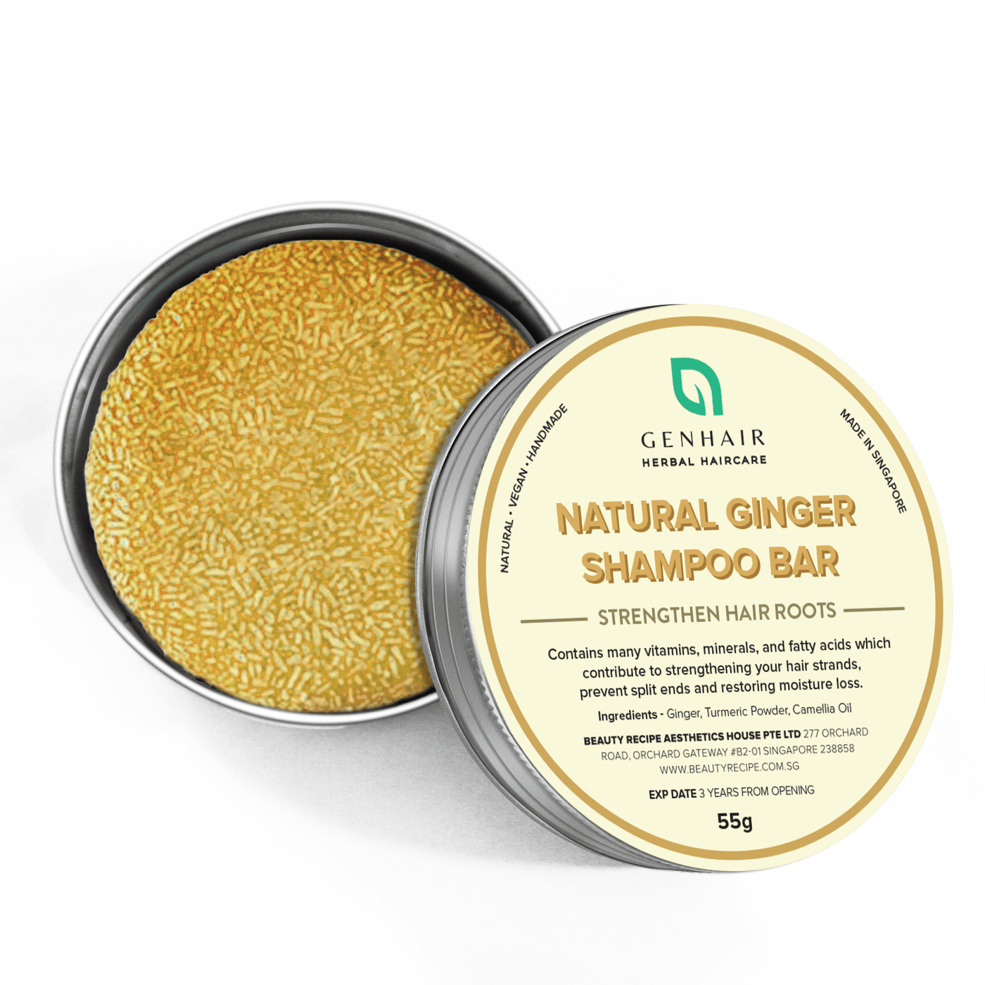 Natural Ginger Shampoo Bar - Strengthening Hair Roots