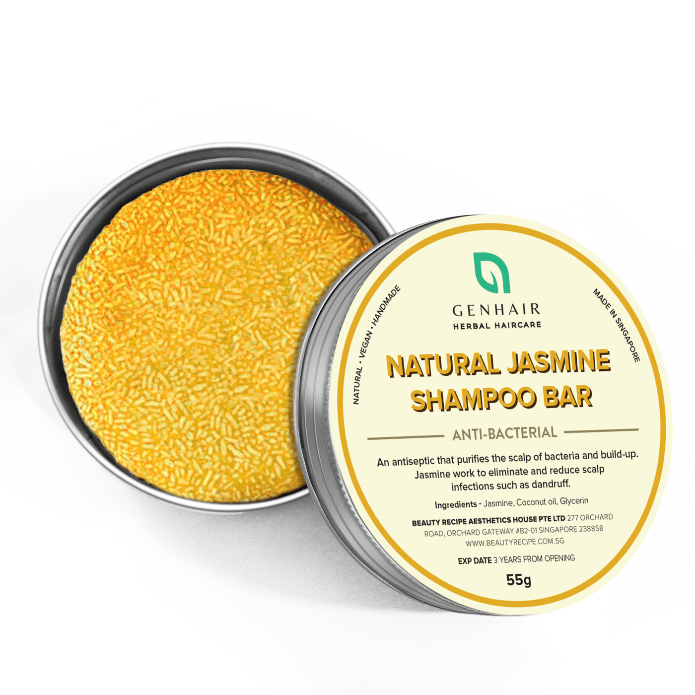 Natural Jasmine Shampoo Bar - Anti Bacterial