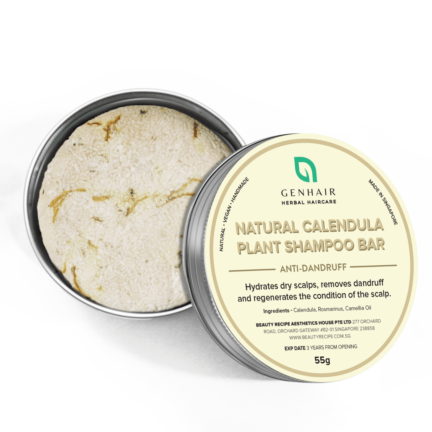 Natural Calendula Shampoo Bar - Anti Dandruff